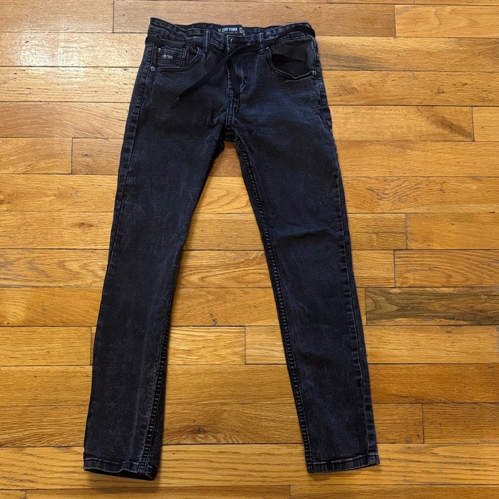 Zoo York Youth 13/14 Stretch Skinny Black Denim Jeans